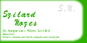 szilard mozes business card