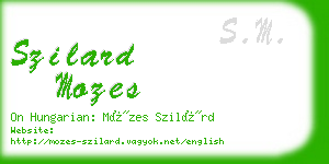 szilard mozes business card